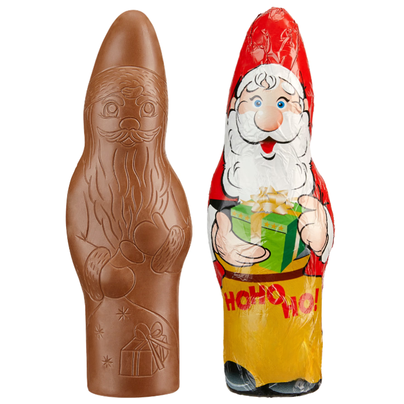 Maxi Père Noël | 50 g | Chocolat végan | Impression en quadrichromie